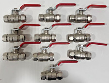 Ball lever valve pack - 10 x 15mm Red lever 