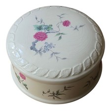 Vintage St Michael Clover Dusting Powder Ceramic Jar with Lid Marks & Spencer