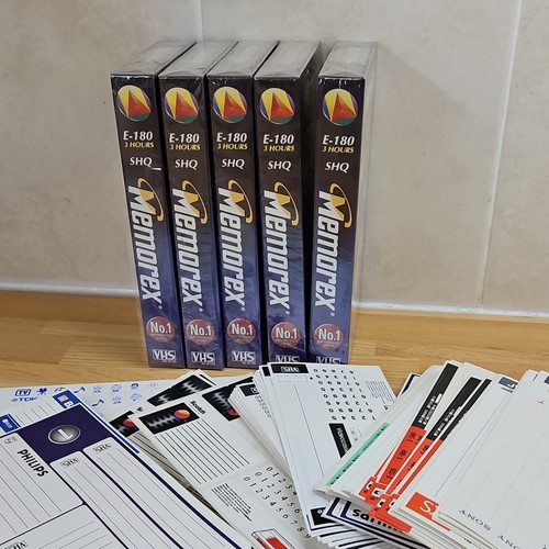 Five memorex 180 vhs - five, blank