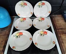 Set of 6 art deco hand painted