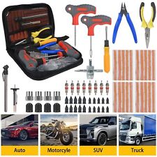 64 MOTORCYCLE CAR VAN TUBELESS TYRE PUNCTURE REPAIR KIT TIRE TOOL PLUG EMERGENCY