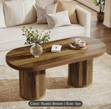 Oval Fluted Coffee Table