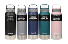 Sistema 1 Litre Double Walled Stainless Steel Bottle
