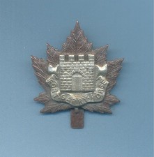 FORT GARRY HORSE.BI-METAL CANADIAN ARMY CAP BADGE