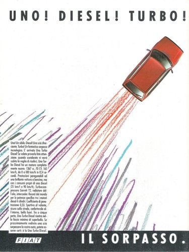 Advertising fiat uno - fiat, turbo