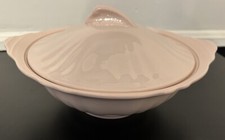Vintage J & G Meakin Glamour Rosa Covered Dish Soup Tureen Pink Made in England
