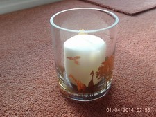 12cm Gold Savannah Print Glass