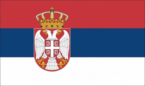 Serbia with crest flag 2 - serbia,