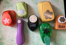 Job lot x 7 flower floral daisy card craft punches - Stampin up ek success etc