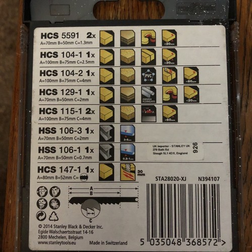 Stanley 10pc mixed jigsaw - stanley,