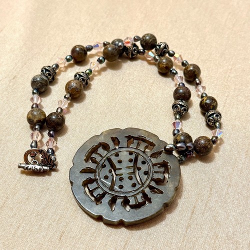 Lotus flower beaded necklace - flower,