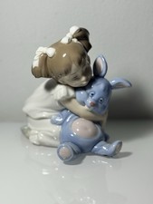 Nao by Lladro Figurine "I Love You So Much" Girl & Bunny Rabbit #1263