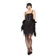 Ladies 1920s Black Flapper