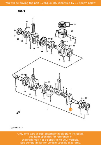 Suzuki crank shaft - suzuki, lh