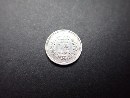 1843 victoria threehalfpence - 1843,
