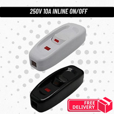 250V 10A Inline ON/OFF Button