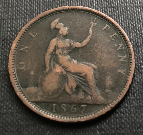 1867 victorian one penny - victorian,