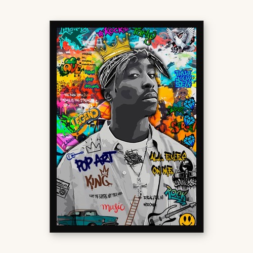 Tupac shakur hip hop crown - hip,