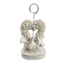 Dove Heart Card Holder - Table Place Setting Stands Wedding Name Card