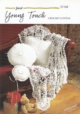 JAROL CROCHET COTTON CUSHION COVERS & THROW CROCHET PATTERN