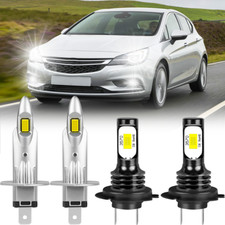 For Vauxhall Astra 2016-2023 H1+H7 6000K High/Low Beam LED Headlight Bulbs Set