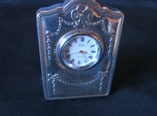 Solid Silver Clock Hallmark