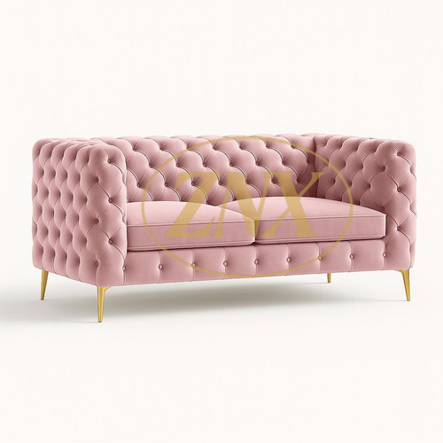Tufted velvet sofa large - tufted,