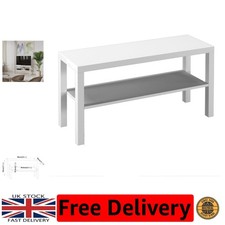 Modern 2-Tier TV Bench - White