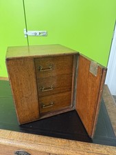 Victorian Oak Humidor / Collectors Cabinet 