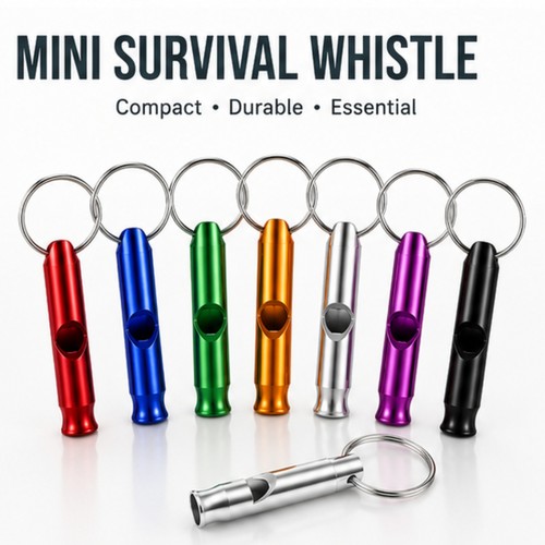 Colourful metal sports whistle - colourful,