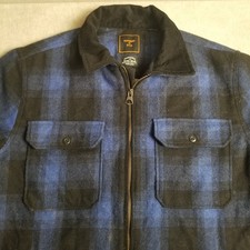 Superdry Work Wear Jacket Wool Plaid Quilt Lined Shacket Outdoor Lumberjack Sz M