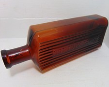 Unusual, Very Large 16oz Amber Rectangular Poison Bottle c1910-15