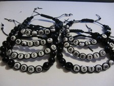 Medical Alert Black Beaded Bracelet ( Choice of  Condition ).Gift wrapped