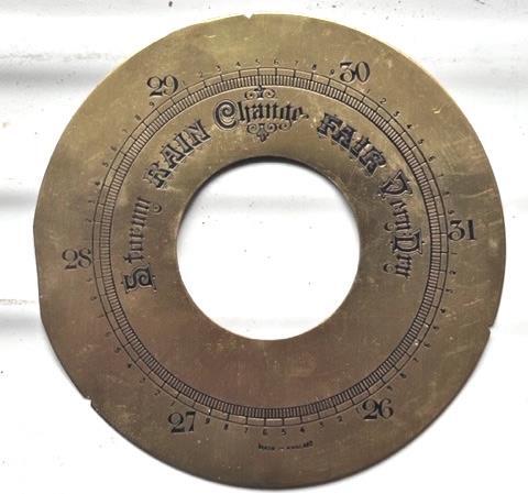 Antique brass barometer - antique,