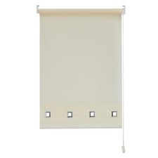 Square Eyelet Roller Blinds Trim able Home Office Window Fabric Blind 2 Drops