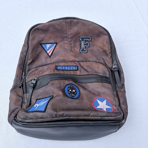 Firetrap camo backpack brown - firetrap,