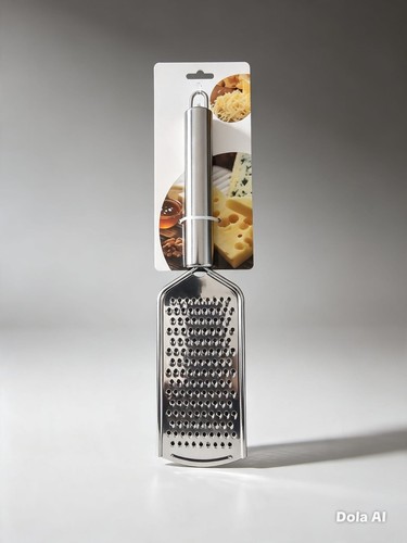 Hand held cheese grater with - hand,