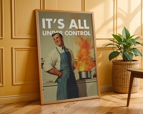 Retro kitchen print funny - retro, 50s