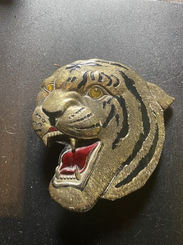 Solid brass enamaled tiger - solid,