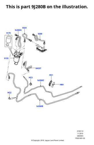 Land rover fuel pipe - land,