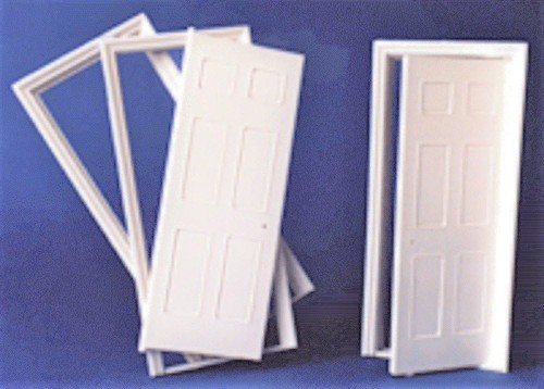 Dolls house white plastic 6 - dolls,