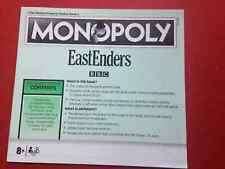 2019 BBC Eastenders Edition Monopoly Instructions Rules Booklet Book