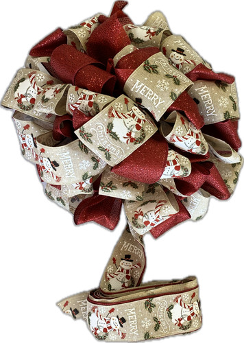 Ribbon christmas tree topper - christmas,