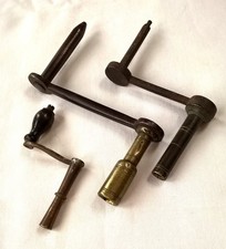 3 x Antique Cranked Clock Keys