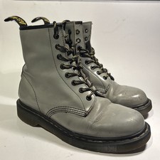 Dr Martens Grey Patent 8 Hole