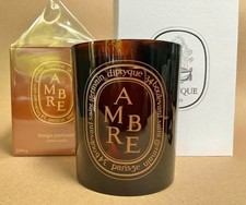 Diptyque EMPTY 300g "Ambre" Amber Coloured Candle Jar In Box + Gift Box/Ribbon
