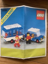 LEGO 6694 Car with Camper/Caravan Set with Instructions, 1984 Edition