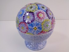 Lord Nelson Pottery England Potpourri Bowl with Lid Blue Floral