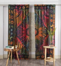 Indian Tie Dye Mandala Curtain