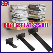 4 Pack Black Floating Shelf